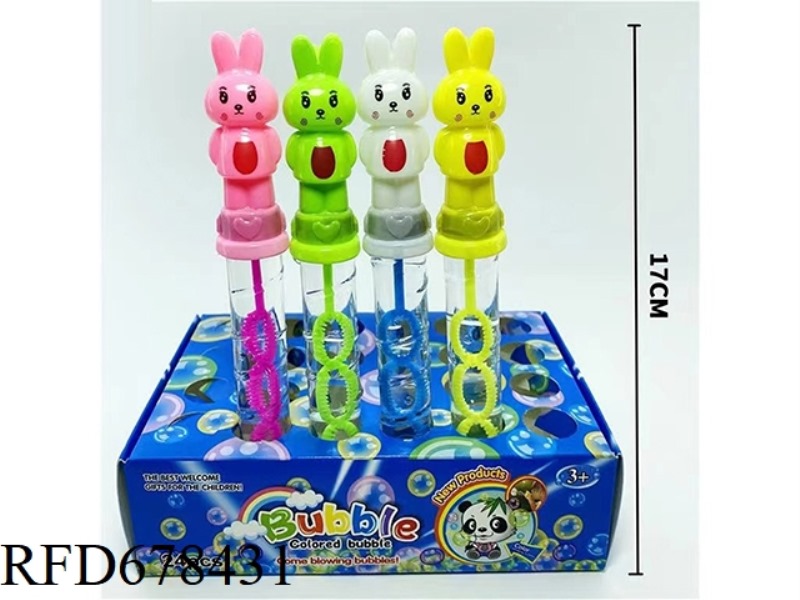 17CM RABBIT BUBBLE STICKS (24 PIECES)