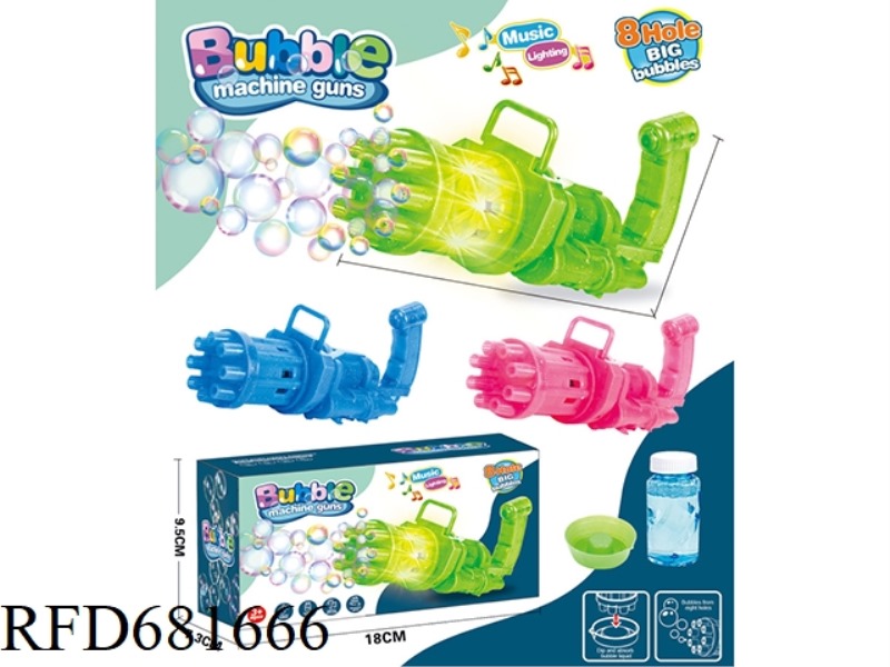 8-HOLE GATLING BUBBLE MACHINE