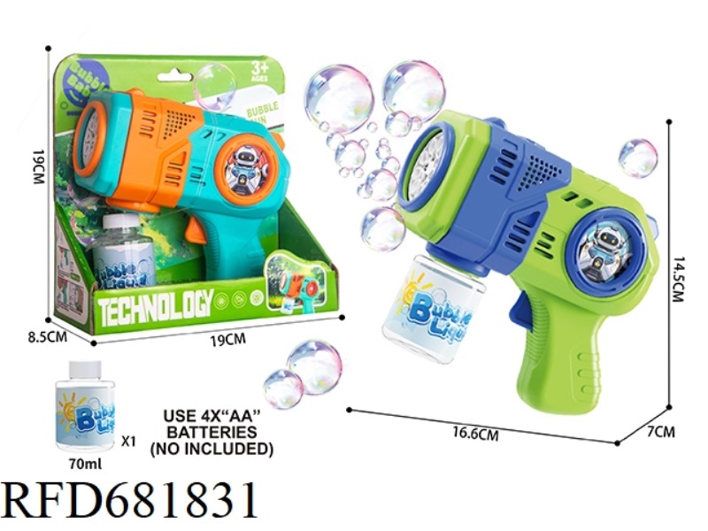 MECHA BUBBLE GUN WITH LIGHT