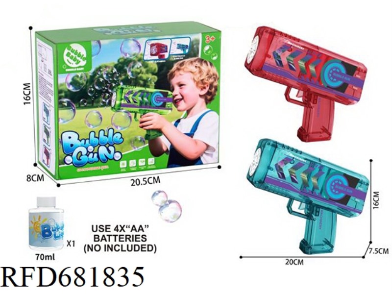 TRANSPARENT LIGHT BUBBLE GUN
