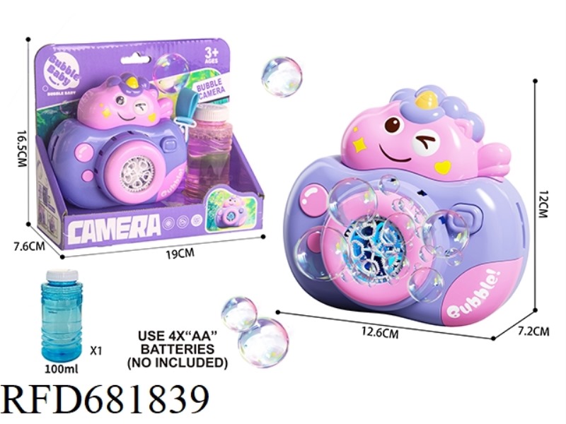 UNICORN BUBBLE CAMERA WITH LIGHT