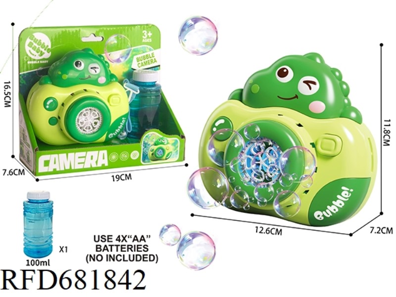 DINOSAUR BUBBLE CAMERA WITH LIGHTS