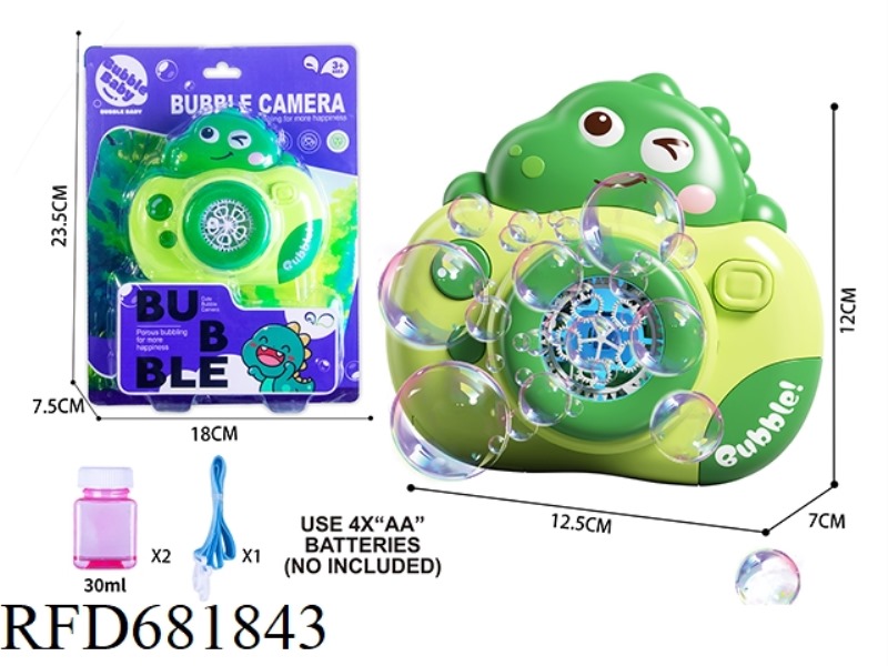 DINOSAUR BUBBLE CAMERA WITH LIGHTS