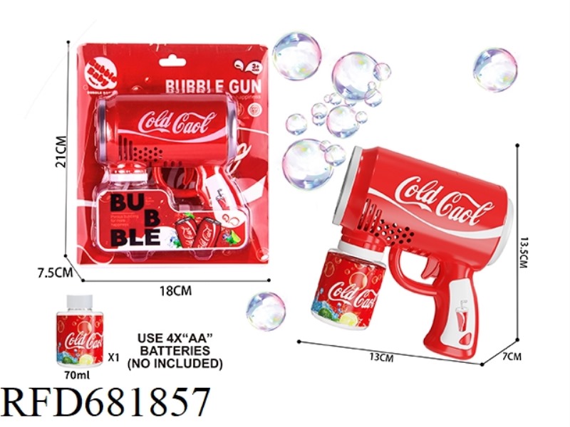 COKE BUBBLE GUN WITH LIGHT
