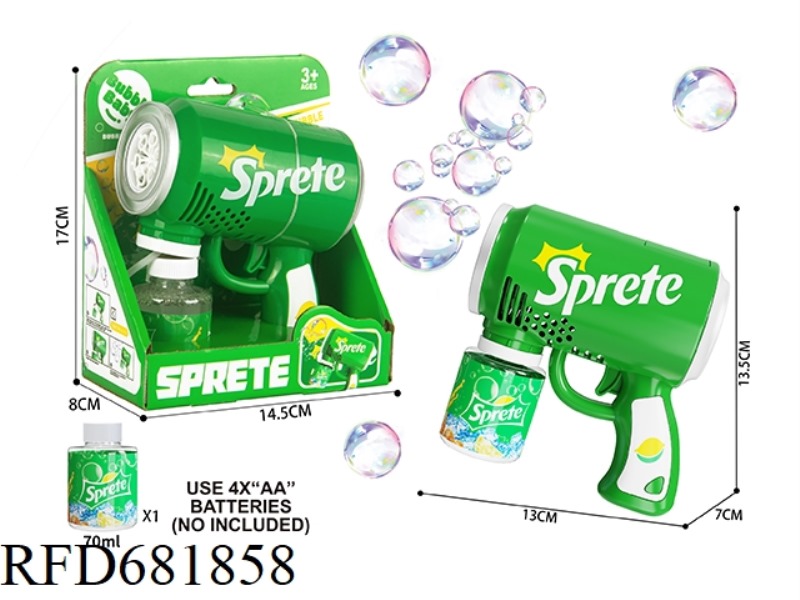 SPRITE BUBBLE GUN WITH LIGHT