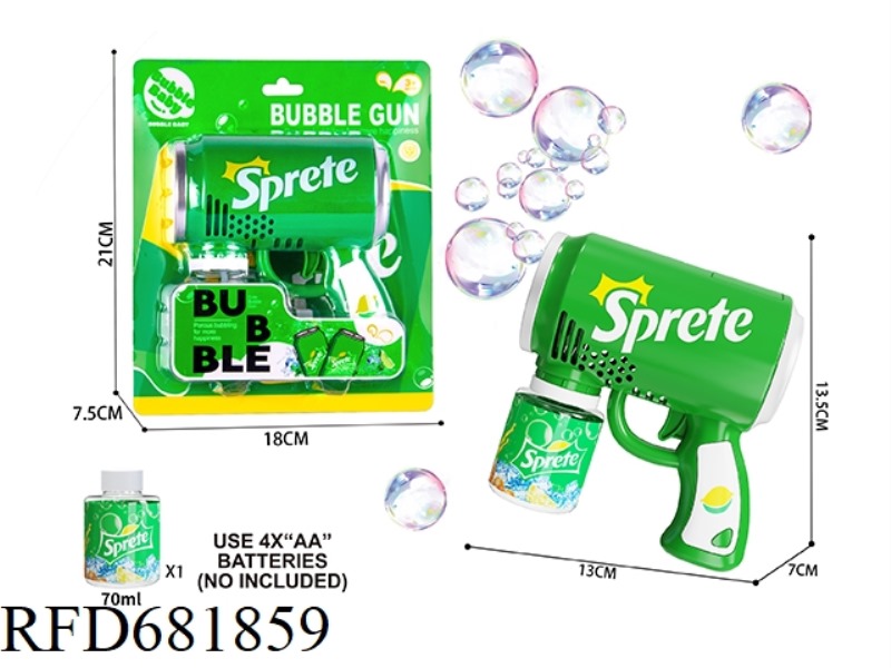 SPRITE BUBBLE GUN WITH LIGHT