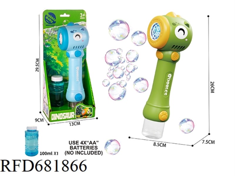 DINOSAUR BUBBLE STICKS WITH LIGHTS