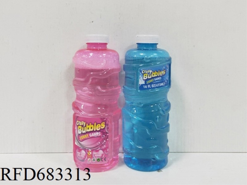 BUBBLE BOTTLE WATER 16 OUNCES, ABOUT 500 ML (THE BOTTLE IS FILLED WITH CONCENTRATED SOLUTION, YOU NE