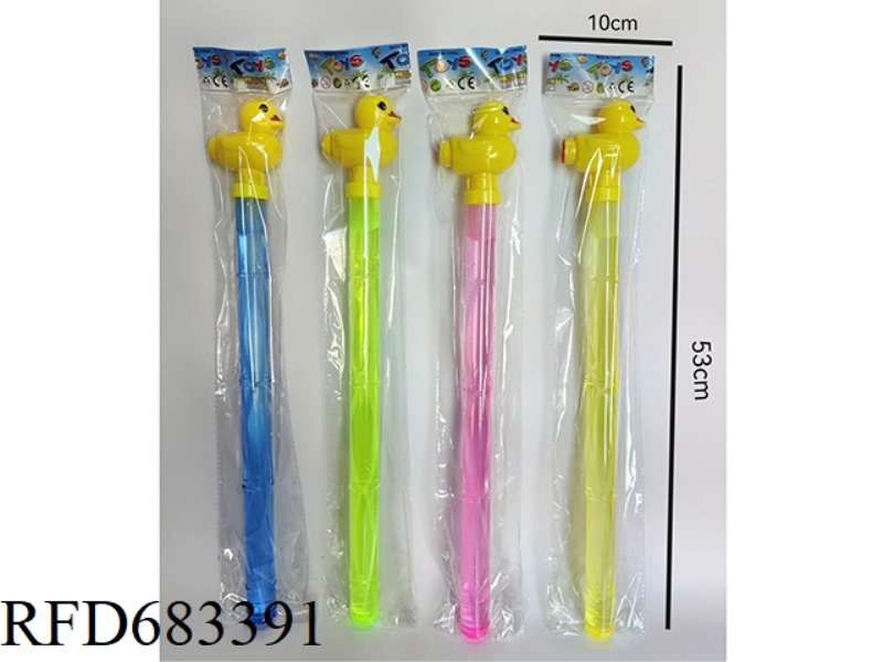 50CM WHISTLE SMALL YELLOW DUCK BUBBLE STICK