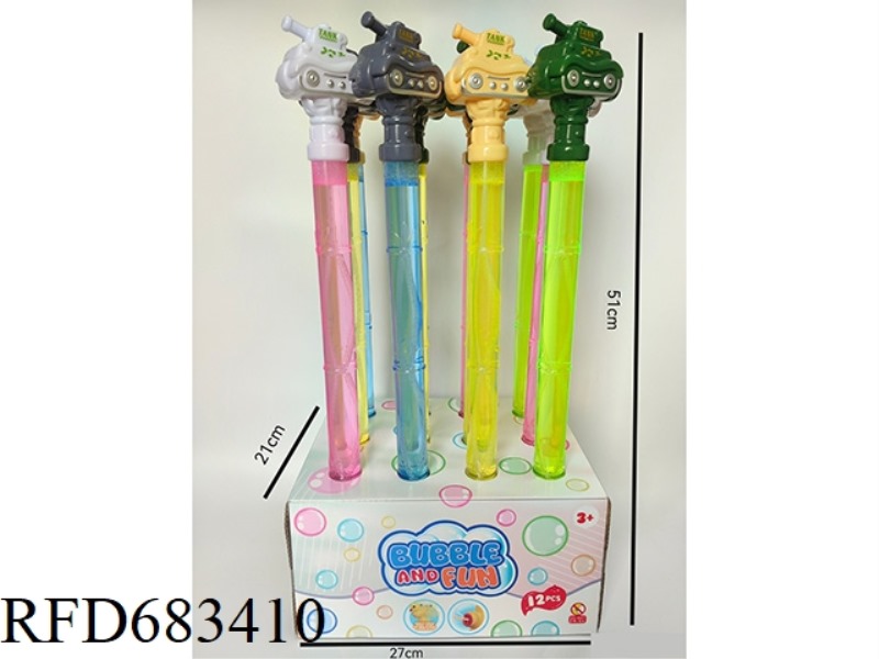 50CM WHISTLE TANK BUBBLE STICK 12PCS