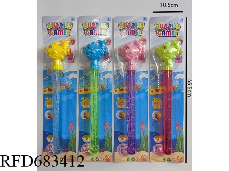35CM WHISTLE DOLPHIN BUBBLE STICK