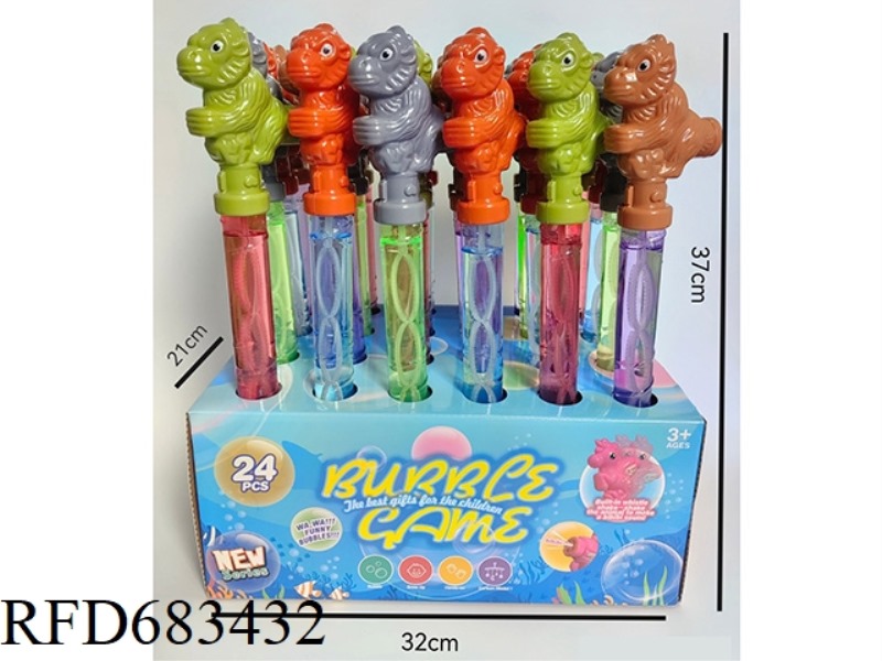 37CM WHISTLE ORANGUTAN BUBBLE STICK 24PCS
