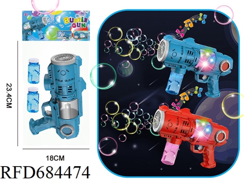 POROUS BUBBLE SPACE GUN (20 HOLES) 4*AA BATTERY 2*50ML