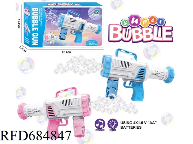 Bubble gun (20 holes) 4*AA battery 50ml *1