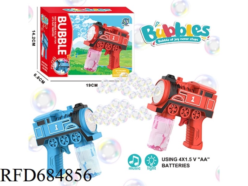 Porous train bubble gun (20 holes) 4*AA battery 50ml *1