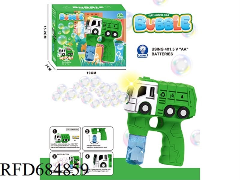 Porous sanitation truck bubble gun (8 holes) 4*AA battery 50ml *1