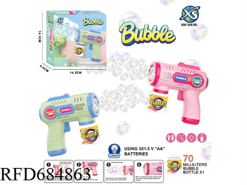 Space Bubble Gun (10 holes) 50ml *1
3*AA battery