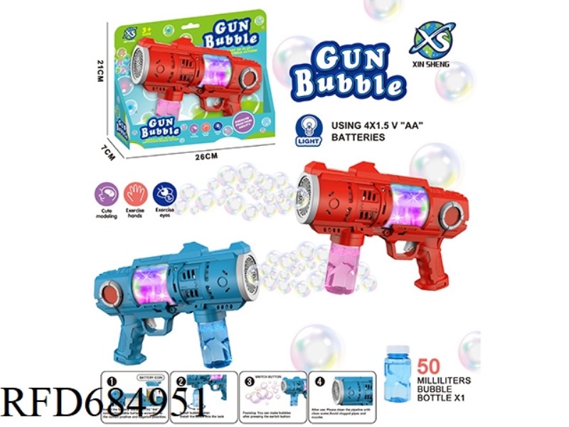 POROUS BUBBLE SPACE GUN (20 HOLES) 4*AA BATTERY 50ML *1