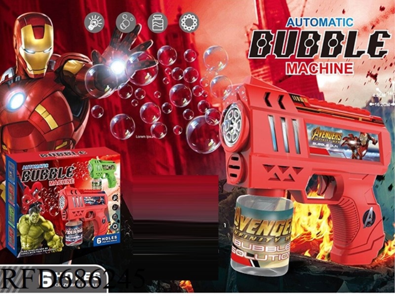 6-HOLE IRON MAN SPACE BUBBLE GUN