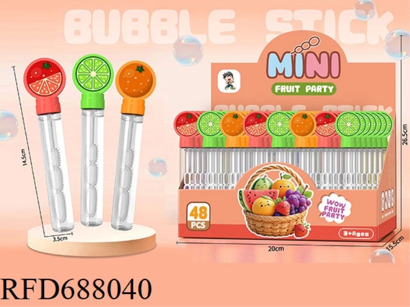 ORANGE MINI BUBBLE STICKS
