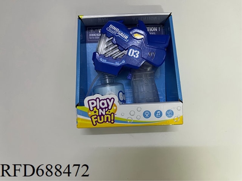 ELECTRIC LIGHT SMALL POROUS DINOSAUR BUBBLE GUN