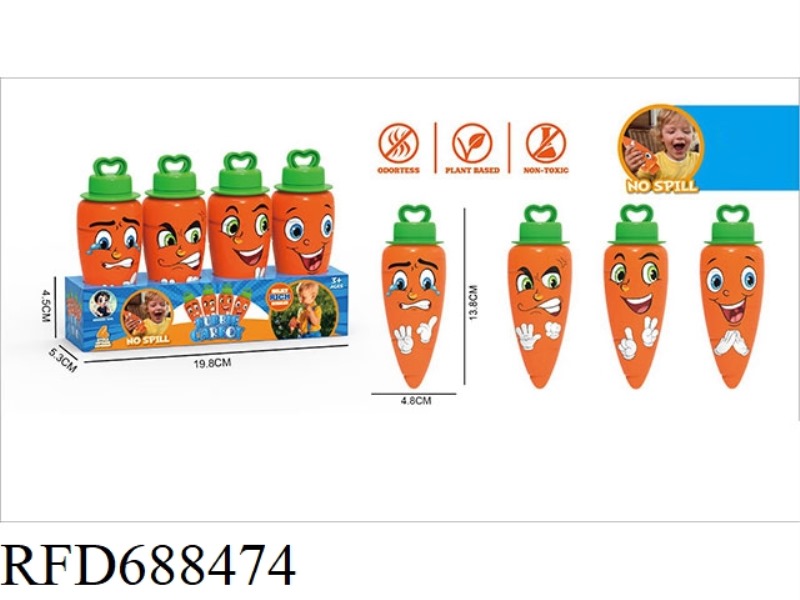 CARROTS DON'T SPILL BUBBLES IN A BOTTLE