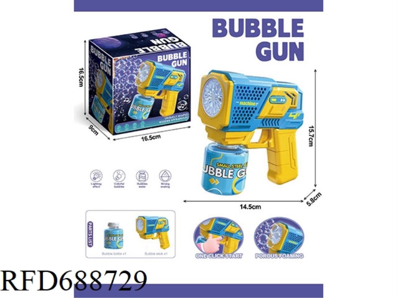 FULLY AUTOMATIC BLUE MECHANICAL BUBBLE GUN
