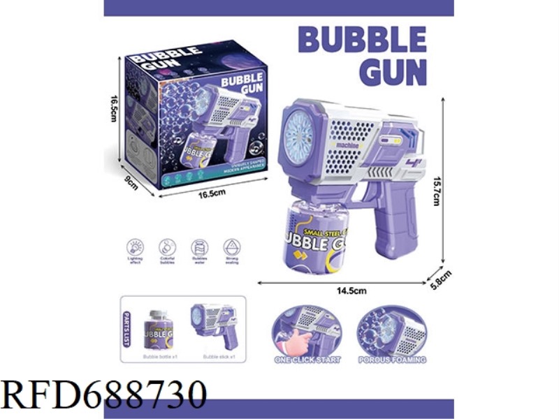 FULLY AUTOMATIC PURPLE MECHANICAL BUBBLE GUN