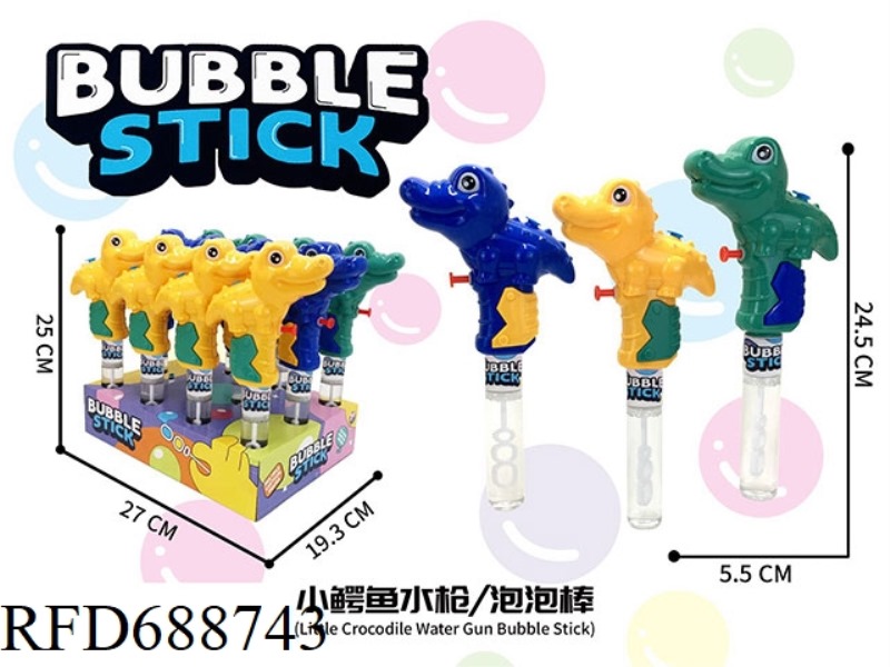 LITTLE CROCODILE WATER GUN/BUBBLE STICK