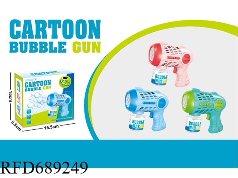 CIRCLE BUBBLE GUN 3 COLOR MIX 1 BOTTLE 90ML BUBBLE WATER