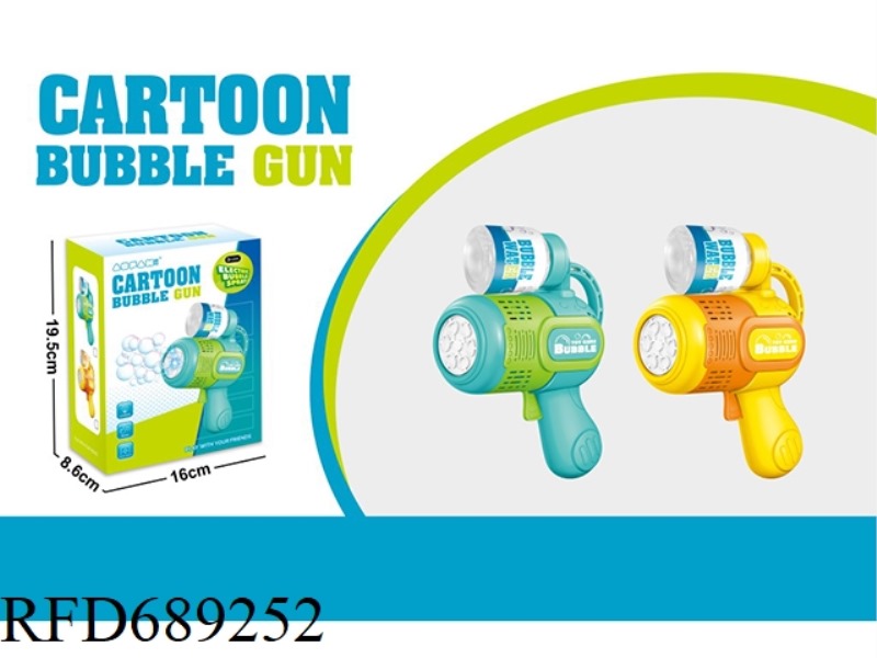 CARTOON SUBMARINE BUBBLE GUN 2 COLOR MIX 1 BOTTLE 90ML BUBBLE WATER (7 COLOR LIGHTS)