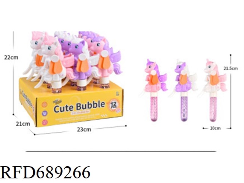 HAND PRESSED UNICORN BUBBLE FAN