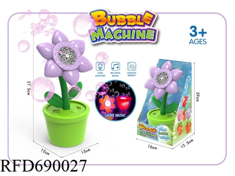 CROSS-BORDER OUTDOOR ELECTRIC SOUND AND LIGHT HIGH-VOLUME MULTI-HOLE BUBBLE BLOWING SUNFLOWER-SHAPED