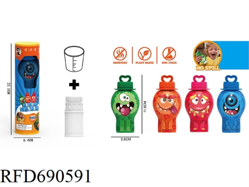 MONSTERS DON'T SPILL BUBBLE BOTTLES