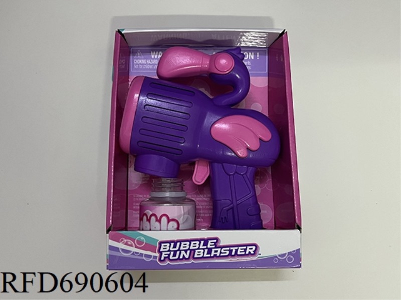 8-HOLE LIGHTING FLAMINGO BUBBLE GUN