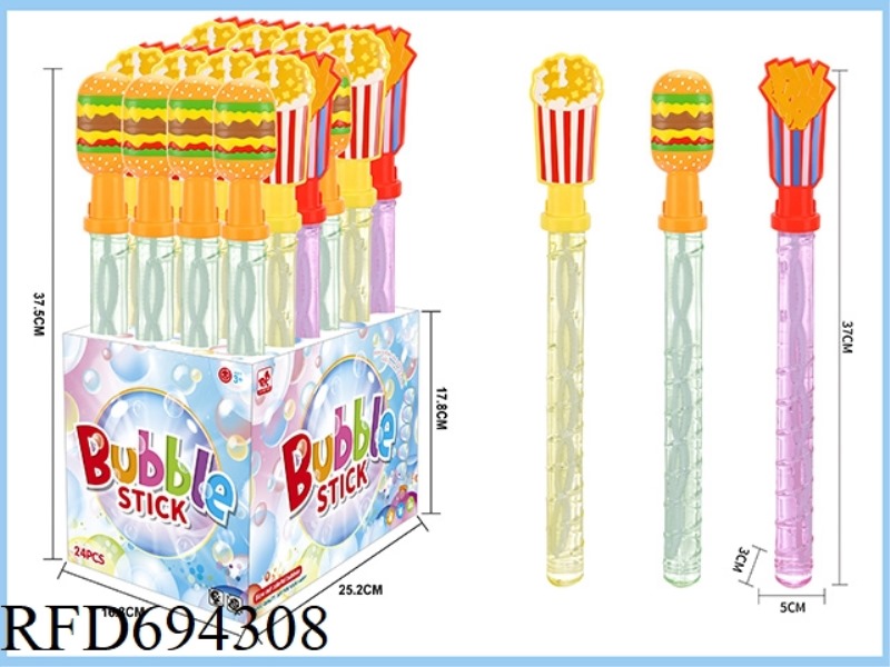 FRENCH FRIES, BURGER, POPCORN, BUBBLE STICK, 24PCS, 120ML *1