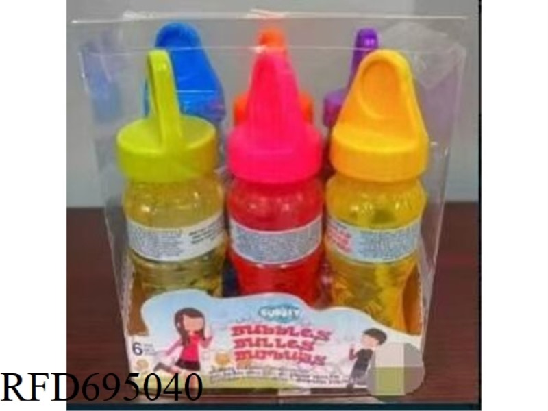 6 colors 6 pk bubble solution(118ml)