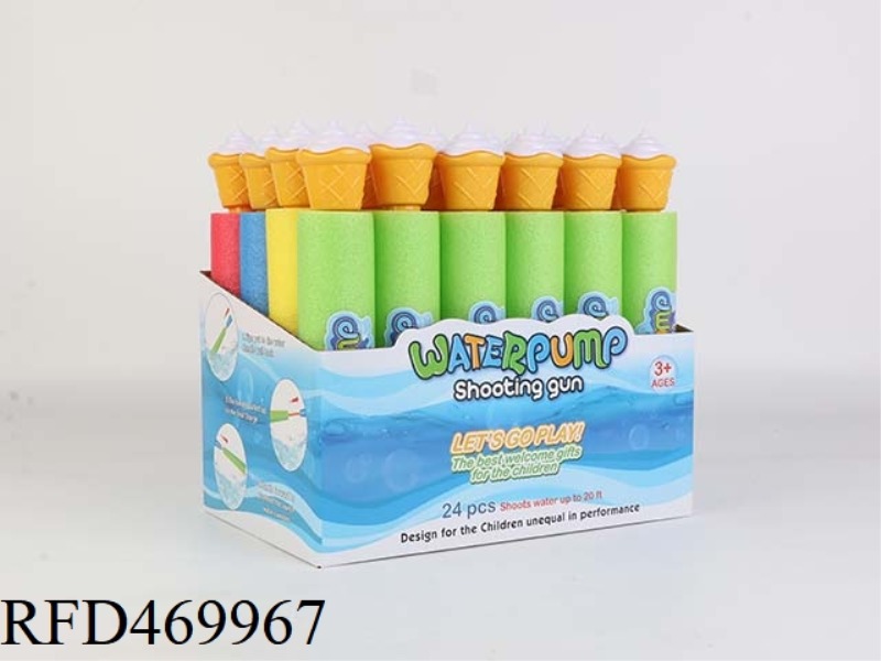 ICE CREAM 27CM ROUND WATER CANNON (DIAMETER 5CM) 24PCS