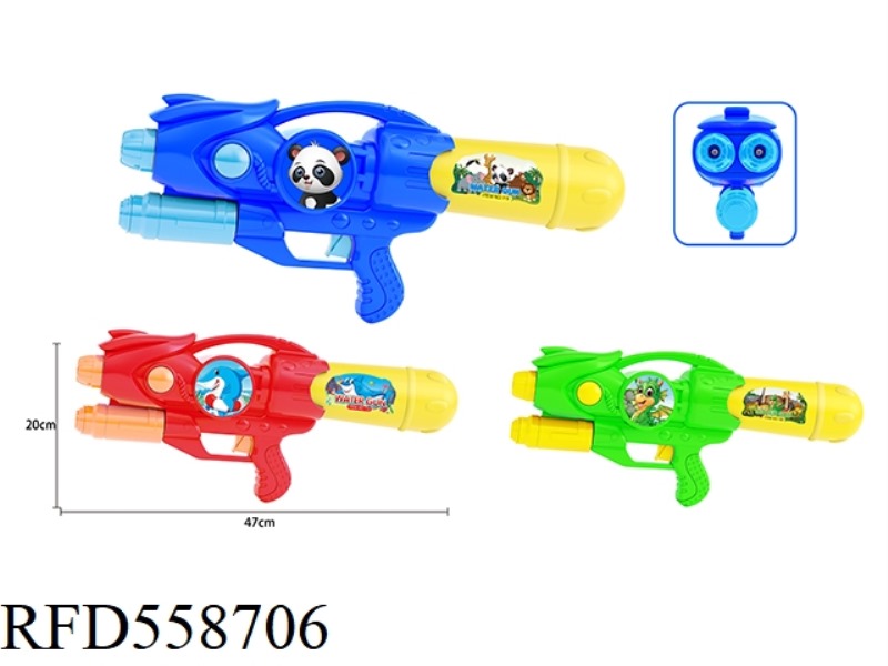 DUAL NOZZLE PRESSURE WATER GUN THREE-COLOR MIXED