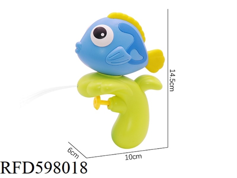 BLUE HANGING FISH SMALL WATER GUN 12PCS