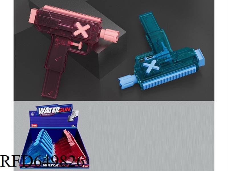 TRANSPARENT SMALL WATER GUN 12PCS