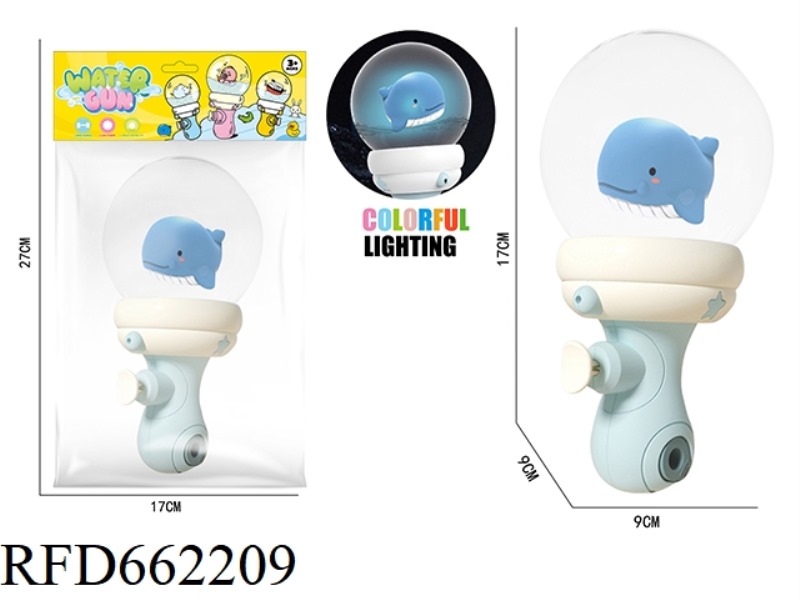 BOTTLE WATER GUN/BLUE WHALE (LIGHT SENSING/WATER LIGHT)