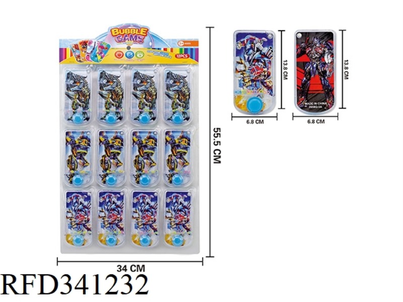 12 TRANSPARENT WATER MACHINES (TRANSFORMERS)