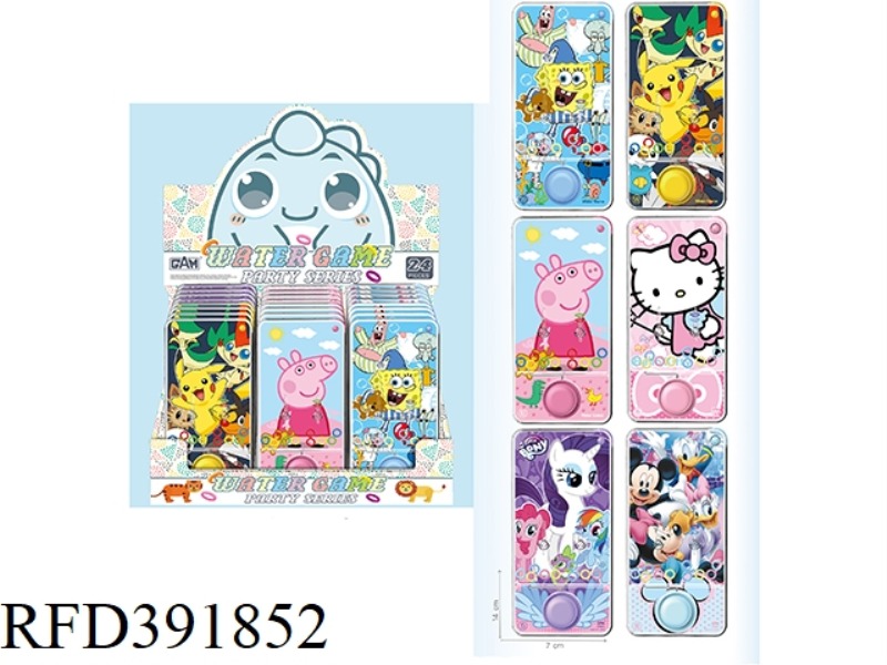 CARTOON TRANSPARENT WATER MACHINE 24PCS