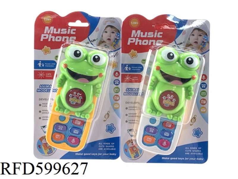 SLIDE-OUT LIGHT MUSIC ANIMAL PHONE FROG