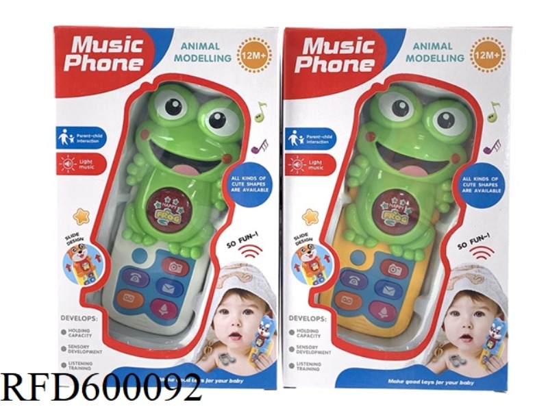 SLIDE-OUT LIGHT MUSIC ANIMAL PHONE FROG