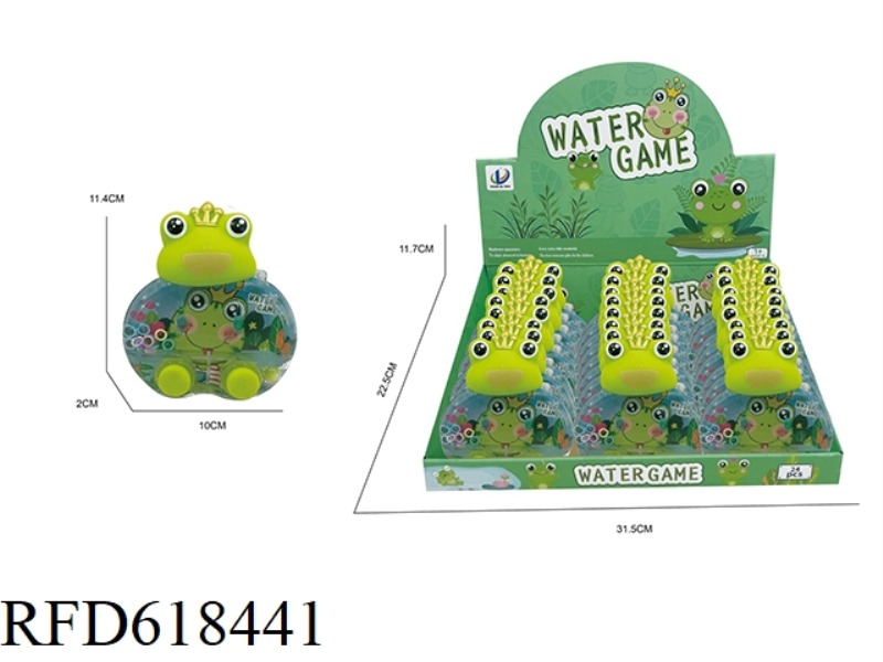 TRANSPARENT CARTOON FROG WATER MACHINE 24PCS