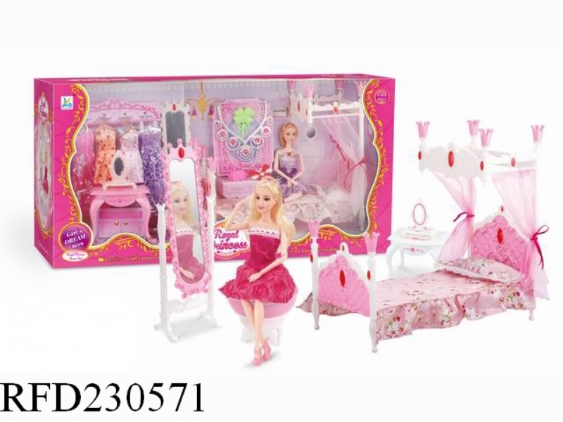 PRINCESS BED MIRROR WITH 11JOINT BARBIE