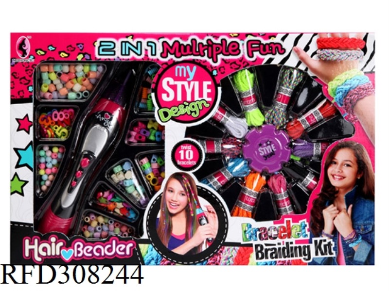 DIY WOVEN RIBBON+BRAID HAIR JEWELRY SET 2 IN 1