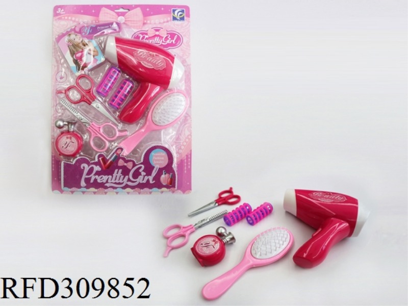 B/O HAIR DRYER ORNAMENT SET 7PCS